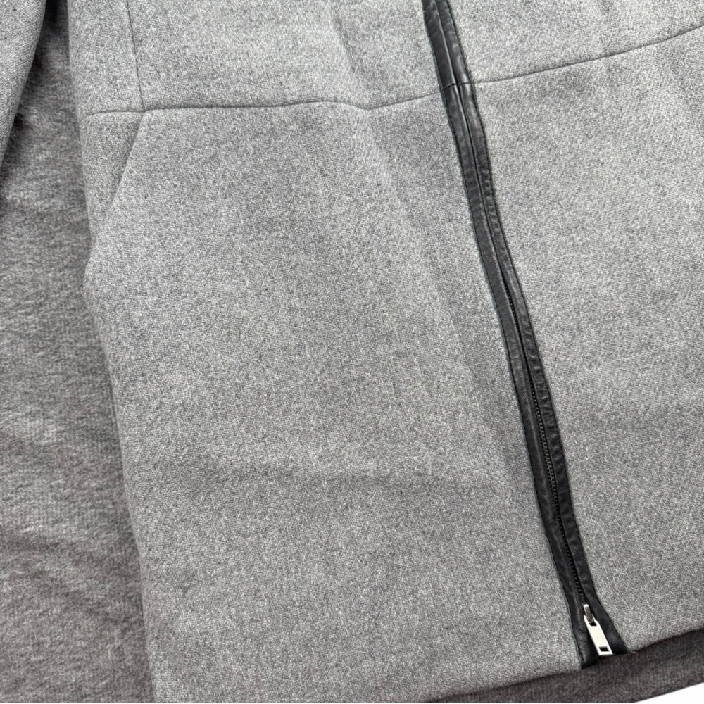 J.CREW Women's Italian Wool Stadium Cloth Cocoon Coat In Grey/Black Size 4 - Picture 3 of 13